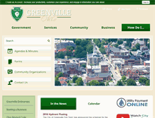 Tablet Screenshot of cityofgreenville.org